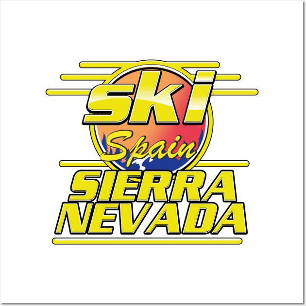 Sierra Nevada Spain ski logo Wall Art by nickemporium1